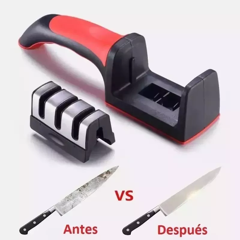 AFILADOR DE CUCHILLOS MANUAL 3 ETAPAS AMOLADOR COCINA MANUAL - 5