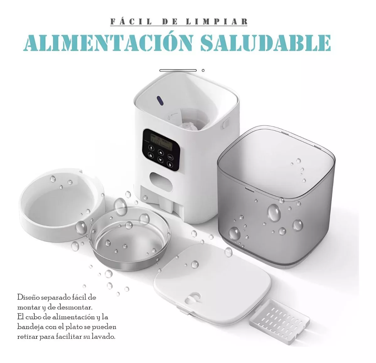 DISPENSADOR INTELIGENTE PERROS AUTOMÁTICO ALIMENTADOR - 4