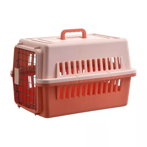 CANIL PERROS GATOS TRANSPORTADORA ROJO - 1