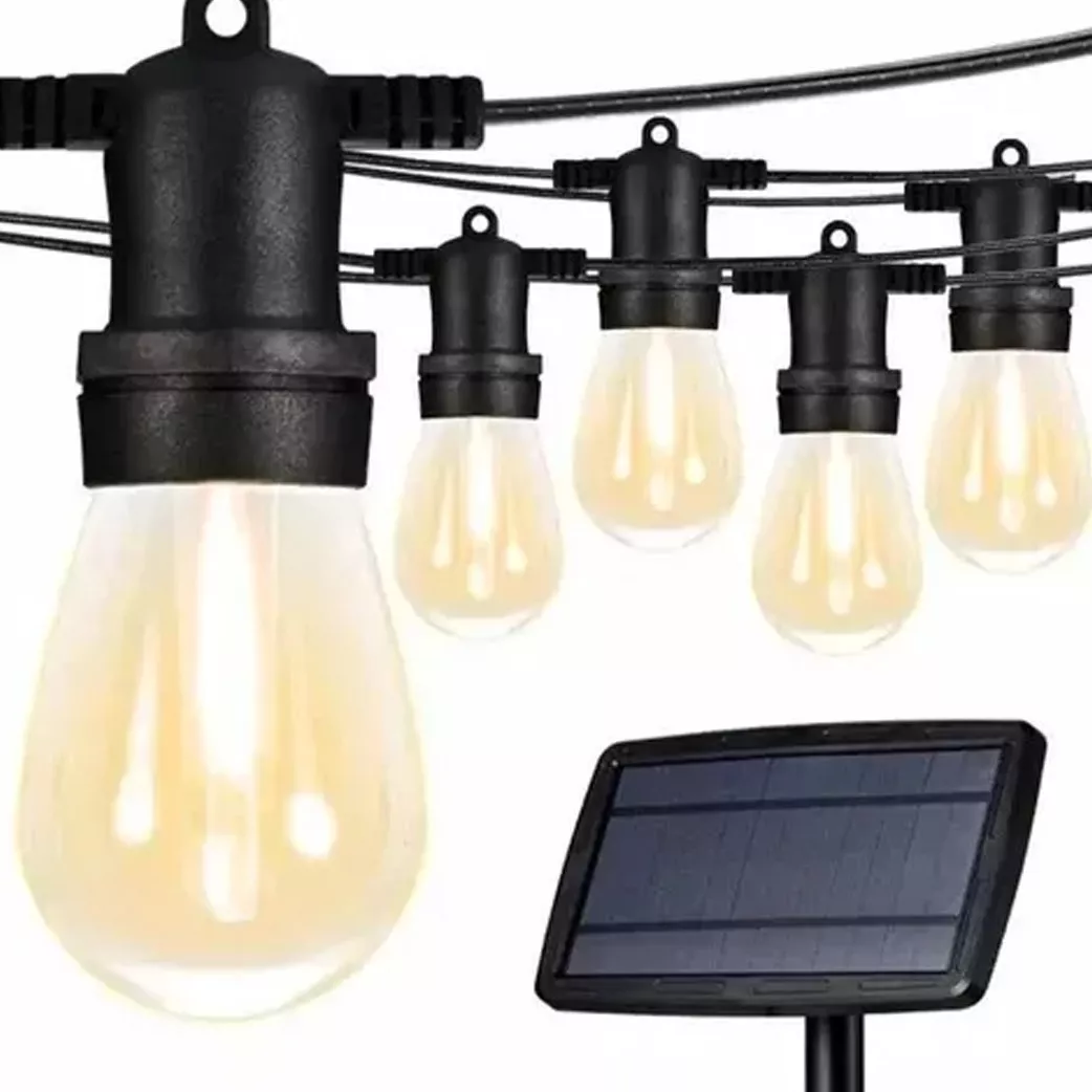 GUIRNALDA SOLAR DE 5 MTS CON 10 AMPOLLETAS LED - 1