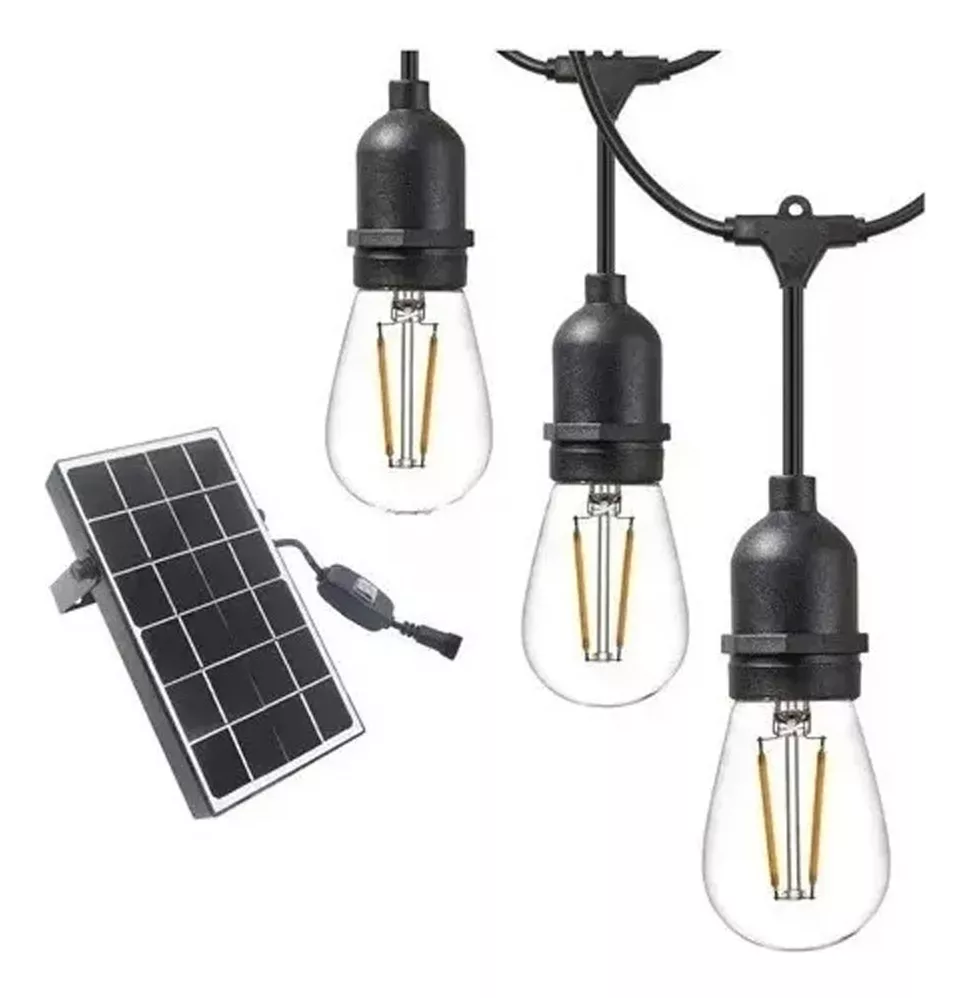 GUIRNALDA SOLAR DE 5 MTS CON 10 AMPOLLETAS LED - 2