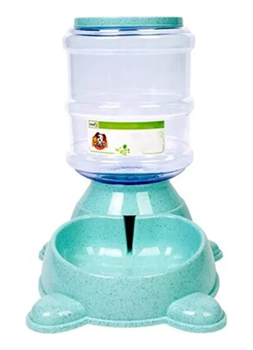 BEBEDERO PERROS GATOS AGUA AUTOMATICO BIDON DISPENSADOR AZUL - 1