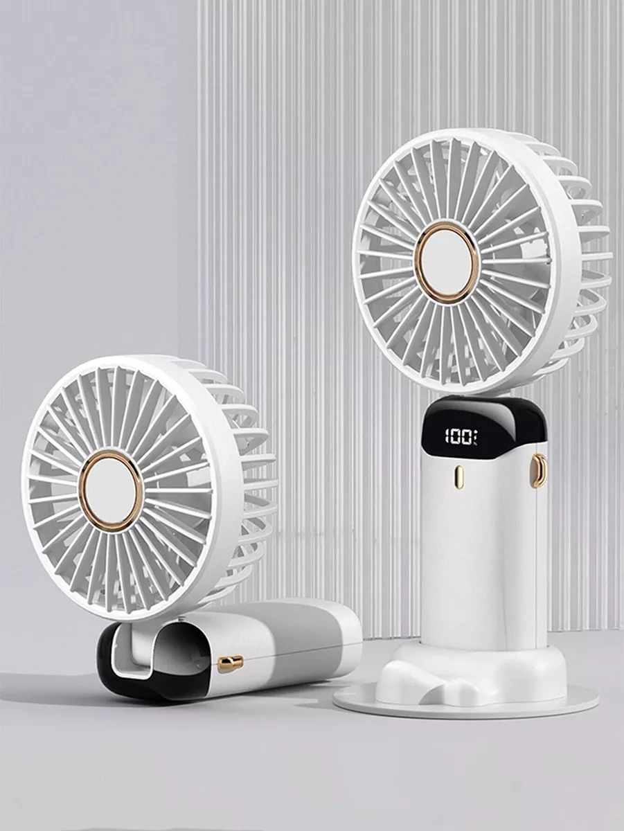 VENTILADOR DE MANO PORTÁTIL ENFRIADOR 5 VELOCIDADES BLANCO - 3