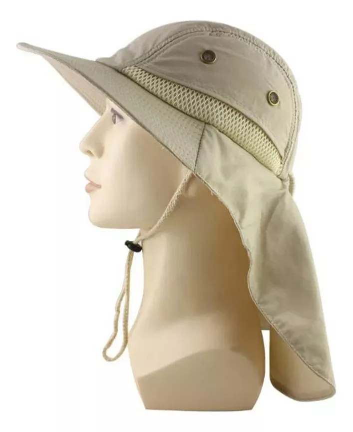 SOMBRERO DE VERANO CAMPING PESCA BOONIE BEIGE - 1