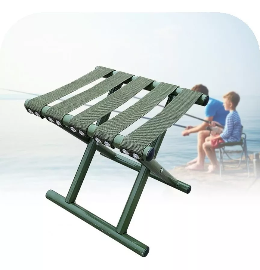 SILLA PORTÁTIL PISO PLEGABLE CAMPING CAZA PLAYA PESCA 33 CM - 2