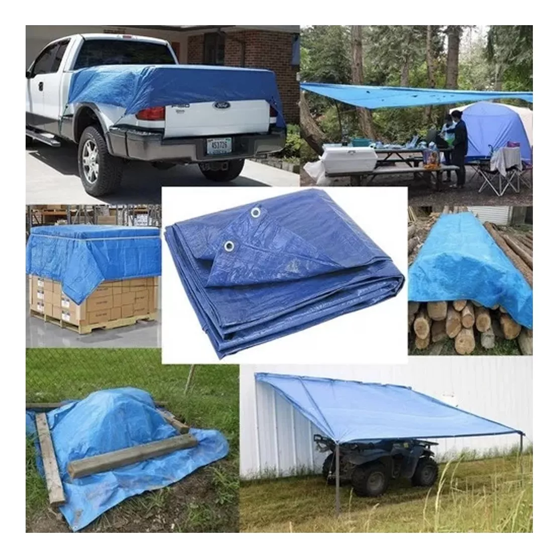 LONA CARPA MULTIUSOS IMPERMEABLE CARGA 6X8 METROS - 4