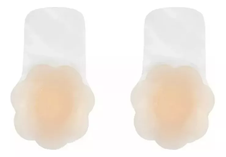 CUBRE PEZON DE SILICONA INVISIBLE CON PUSH UP FLOR - 3