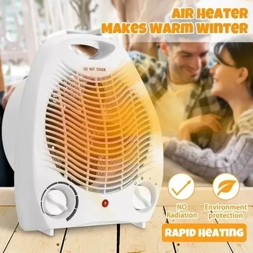 CALEFACTOR CALENTADOR ELÉCTRICO TERMOVENTILADOR 2000W BLANCO - 5
