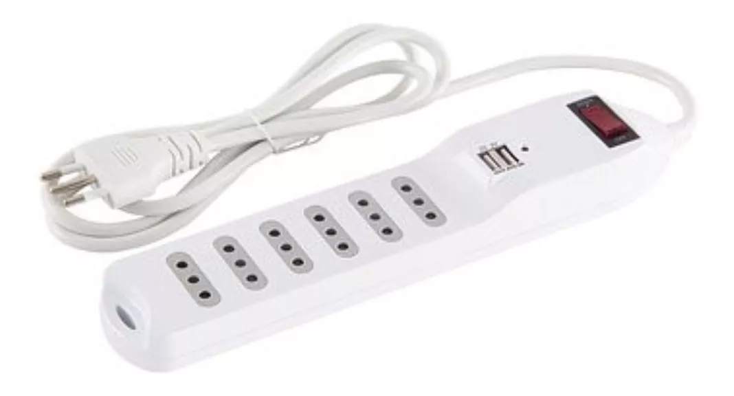 ALARGADOR ZAPATILLA MACROTEL 1.5M SWITCH USB 6 POSICIONES - 1