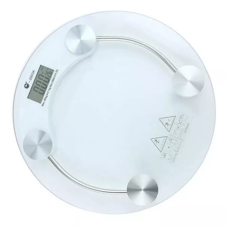 BALANZA PESA DIGITAL BAÑO 180KG VIDRIO 33CM TEMPERATURA - 1