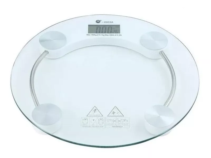 BALANZA PESA DIGITAL BAÑO 180KG VIDRIO 33CM TEMPERATURA - 2