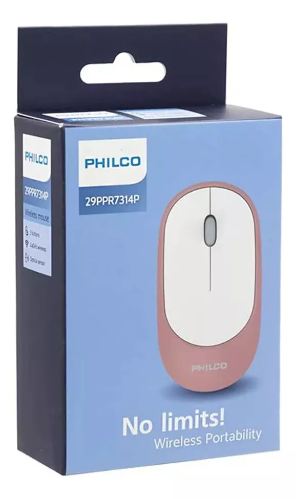 MOUSE INALÁMBRICO PHILCO WIRELESS ROSADO