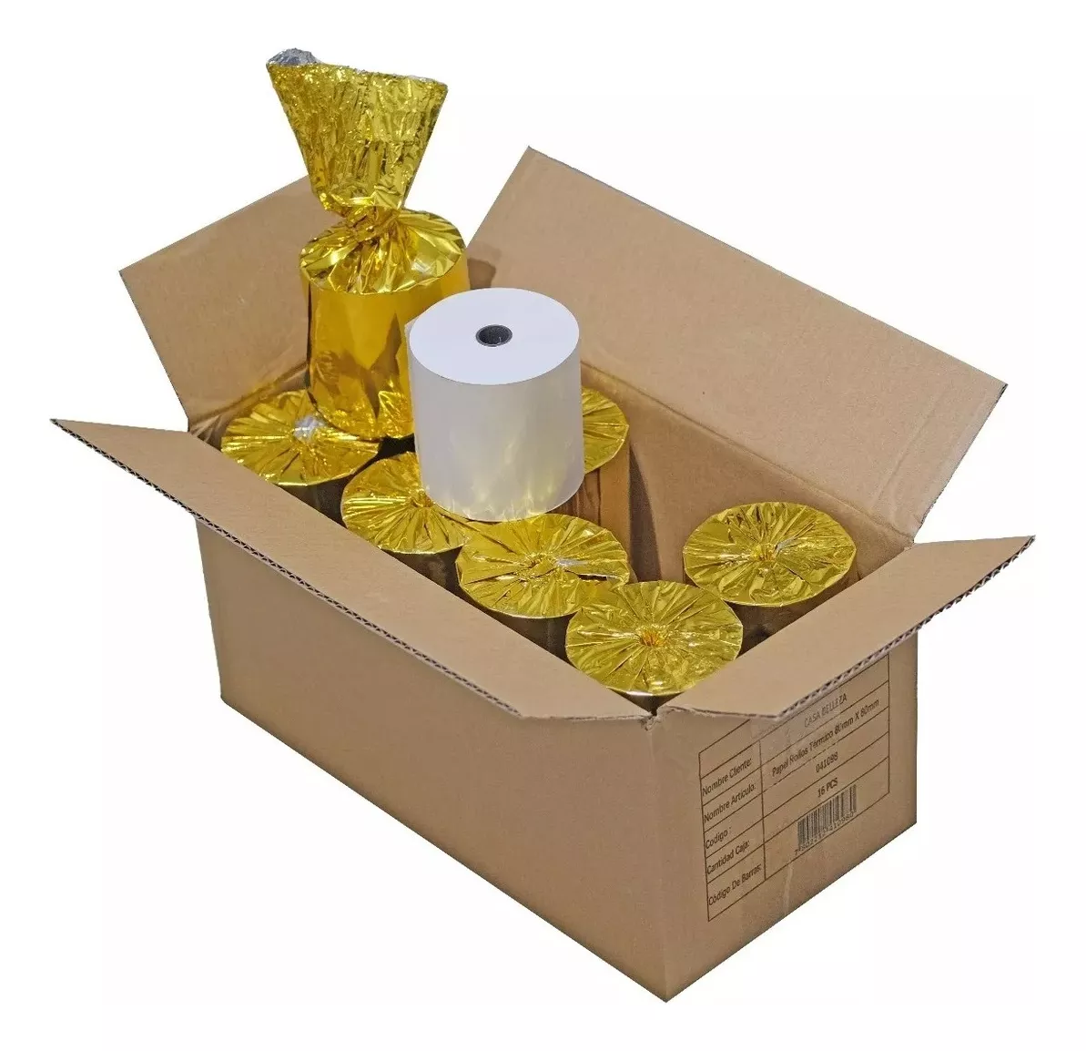 16 ROLLOS PAPEL TÉRMICO 80X80MM EMPAQUETADO INDIVIDUALMENTE - 2