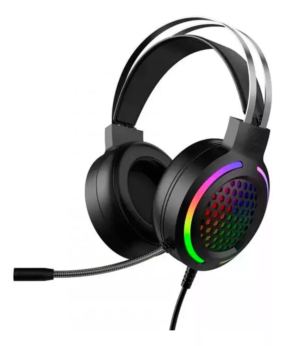 AUDIFONOS GAMER PC CON ADAPTADOR PS4 XBOX NEGRO - 2