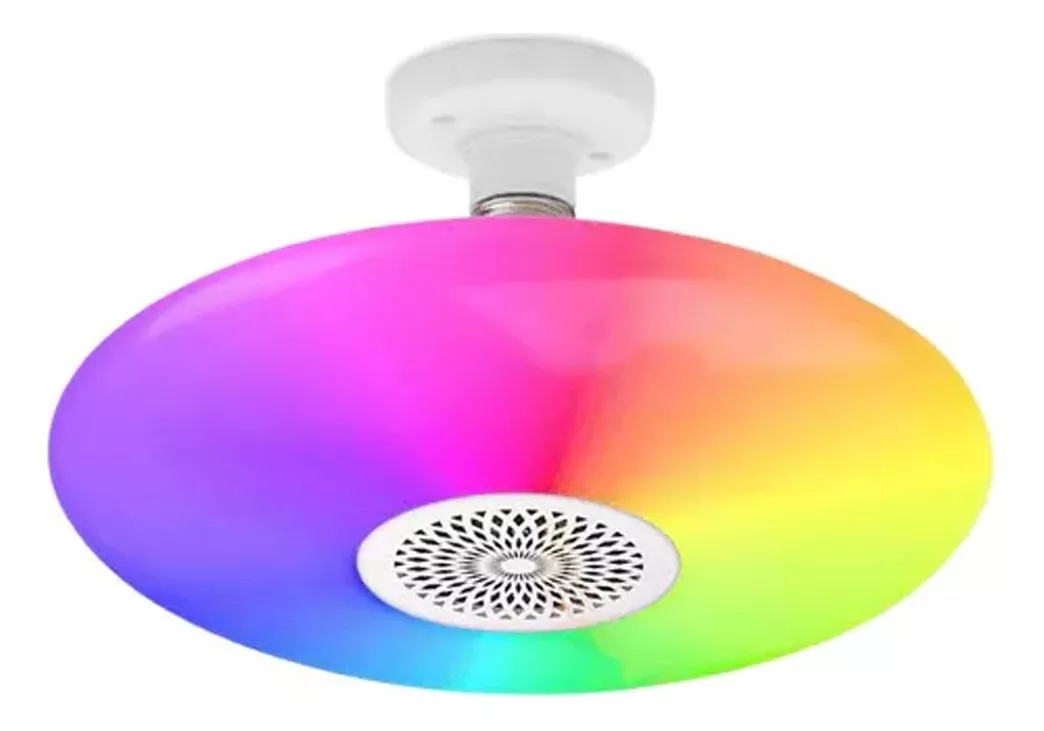 AMPOLLETA PARLANTE BLUETOOTH COLORES RGB UFO CON CONTROL E27 - 3