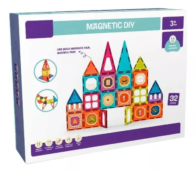 BLOQUES MAGNÉTICOS CONSTRUCCIÓN SET 32 PIEZAS - 1