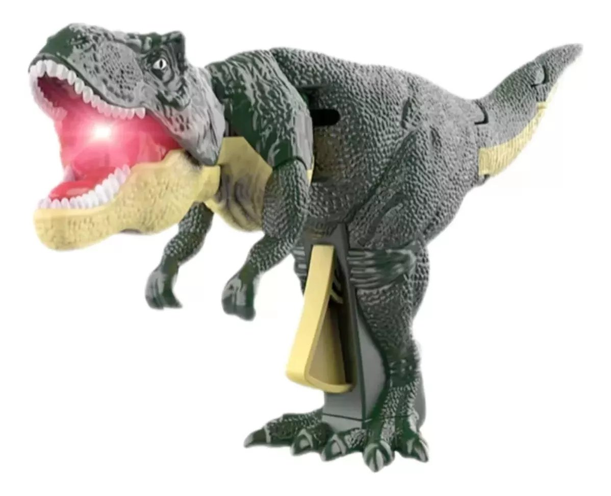 JUGUETE VERDE DINOSAURIO SA ZA ZA T-REX TIK TOK PISTOLA DESCOMPRESION - 1