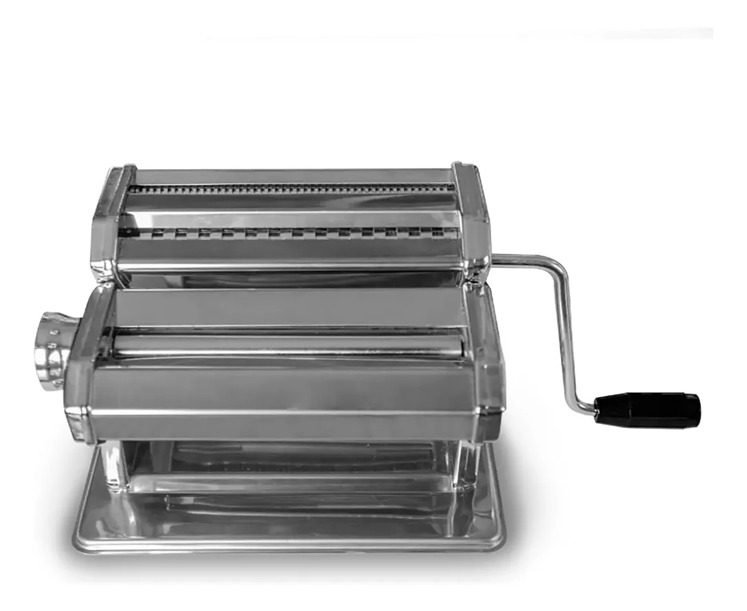 MAQUINA PARA HACER PASTA MANUAL COLOR PLATEADO - 2