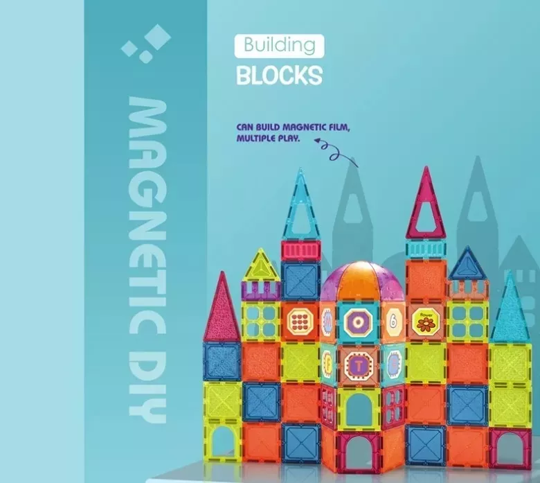 BLOQUES DE CONSTRUCCIÓN MAGNETICOS - SET DE 77 PIEZAS - 2