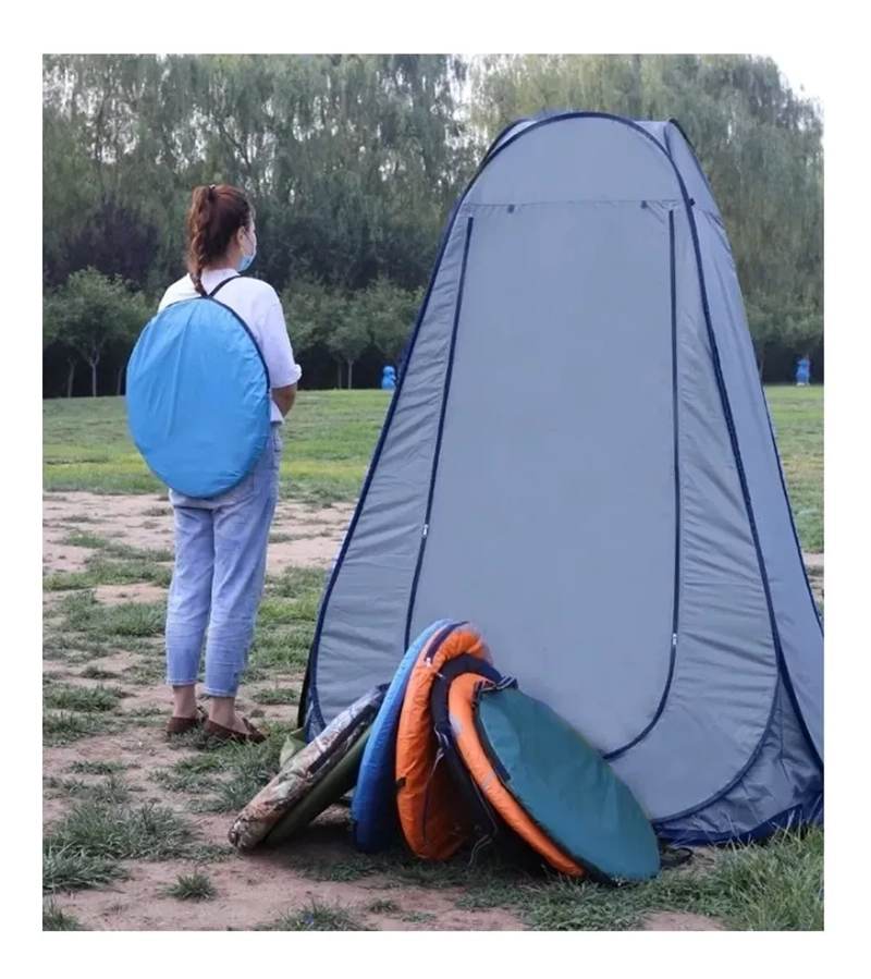 CARPA 1 PERSONA CARPA BAÑO VESTIDOR PORTÁTIL + DUCHA SOLAR AZUL - 4