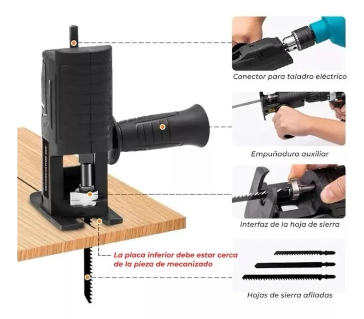 ADAPTADOR DE SIERRA PARA TALADRO - 4