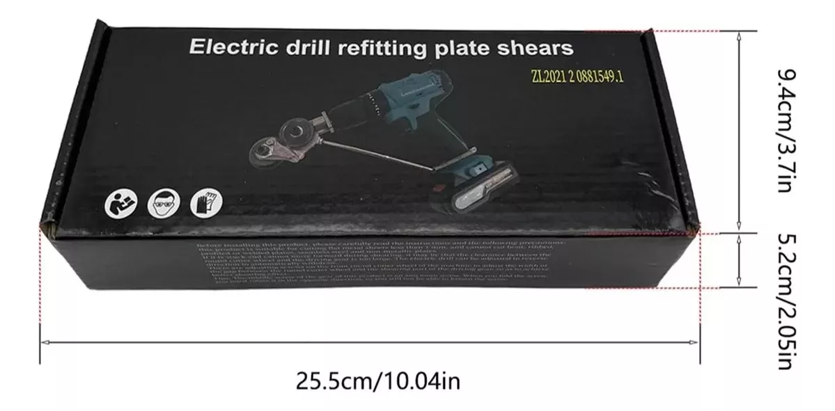 ADAPTADOR DE TALADRO AUXILIAR PARA CORTAR LAMINAS METALICAS - 3