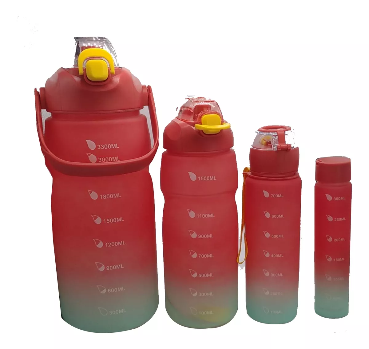 BOTELLAS MOTIVACIÓNAL SET 4 PIEZAS VERANO - 2