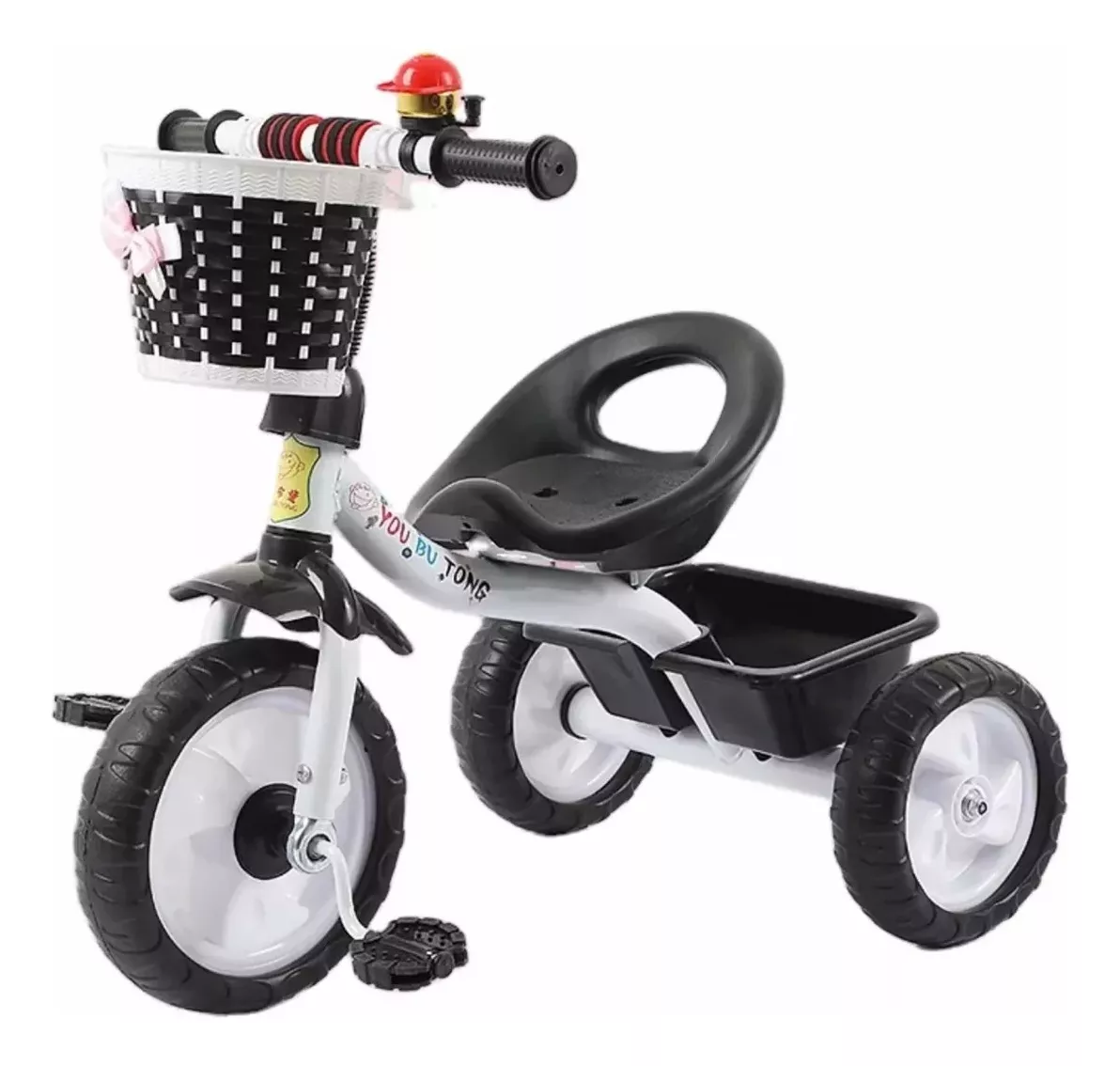 TRICICLO BICICLETA INFANTIL METÁLICO NEGRO - 1