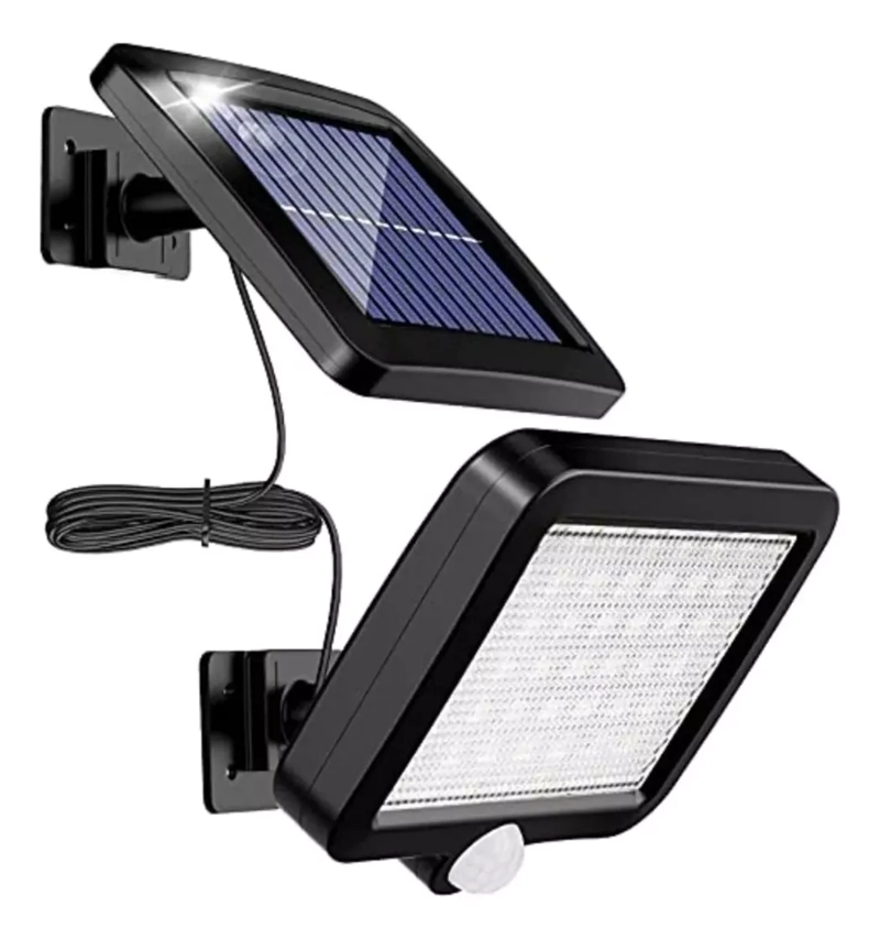 LÁMPARA SOLAR LED CON SENSOR MOVIMIENTO PANEL SOLAR - 1