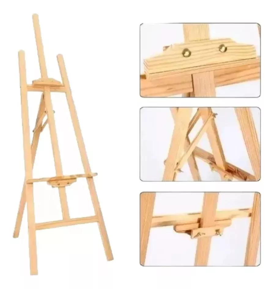 ATRIL CABALLETE AJUSTABLE PARA PINTAR DE MADERA DE 1,5MTS - 2