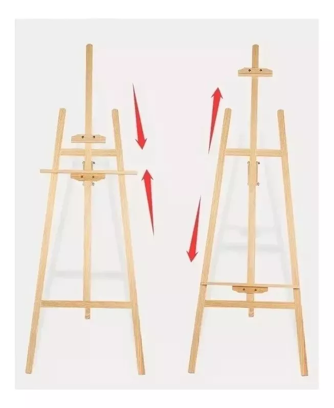 ATRIL CABALLETE AJUSTABLE PARA PINTAR DE MADERA DE 1,5MTS - 3