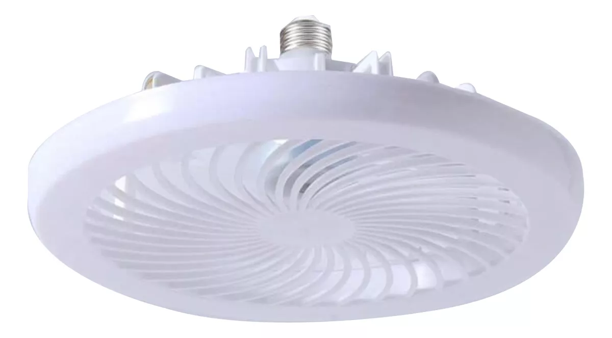 VENTILADOR AMPOLLETA PARA SOQUETE E27 DE TECHO LUZ BLANCO - 1