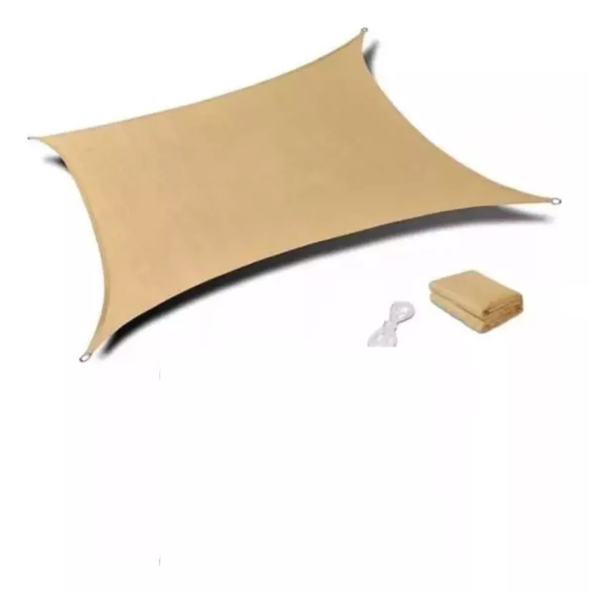 TOLDO VELA SOMBREADORA MALLA SOMBRA 4X4 RECTANGULAR - 1