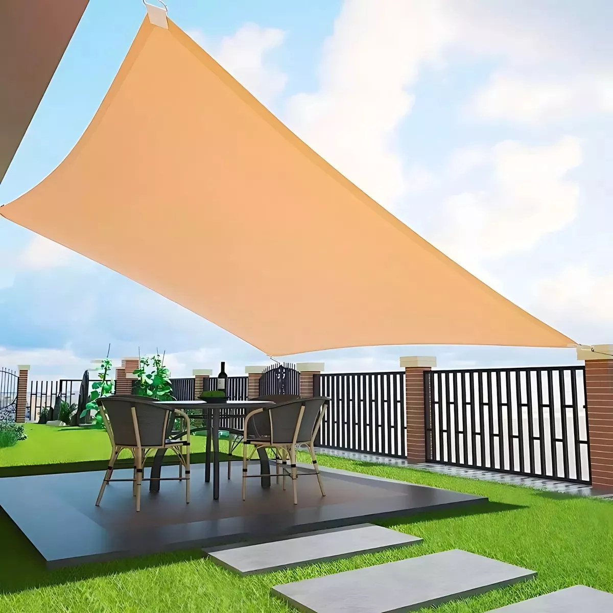 TOLDO VELA SOMBREADORA MALLA SOMBRA 4X4 RECTANGULAR - 3