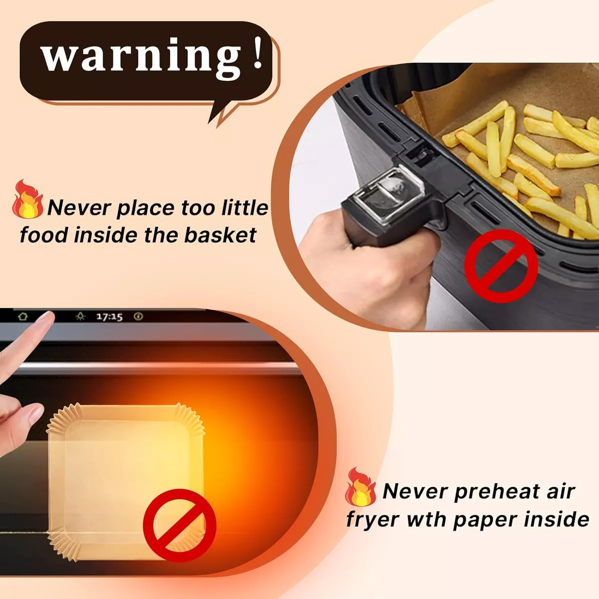100 PAPEL CESTO PARA FREIDORA AIRFRYER AIRE - 2
