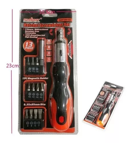DESTORNILLADOR SET 13 PIEZAS RATCHET - 2