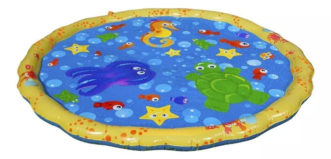 ALFOMBRA INFLABLE LANZA AGUA CON ROCIADOR PISCINA NIÑOS - 3