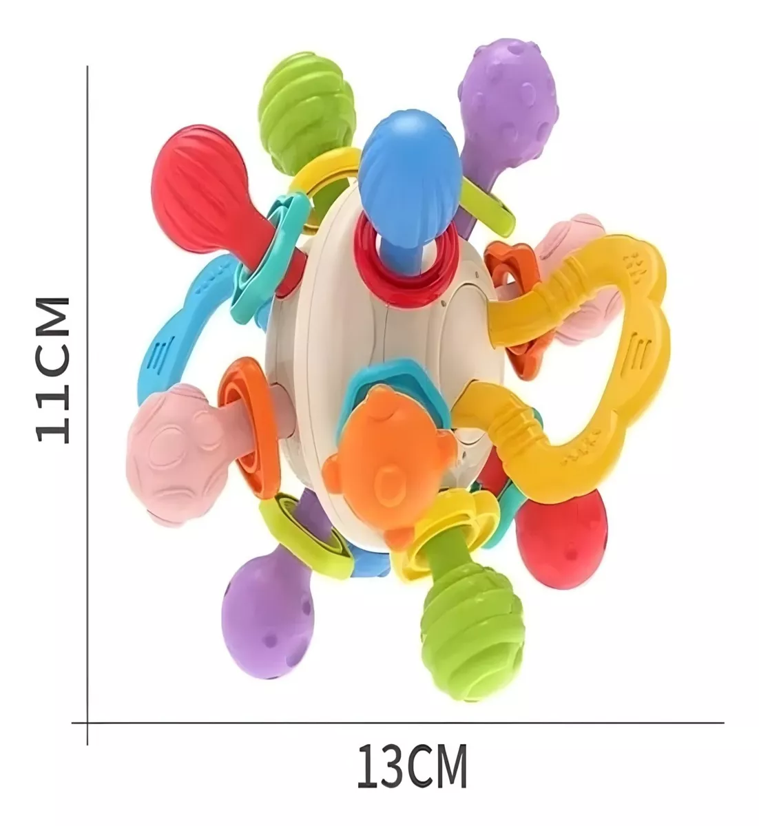 MORDEDOR SENSORIAL MONTESSORI 4 EN 1 BEBÉS BEIGE - 3