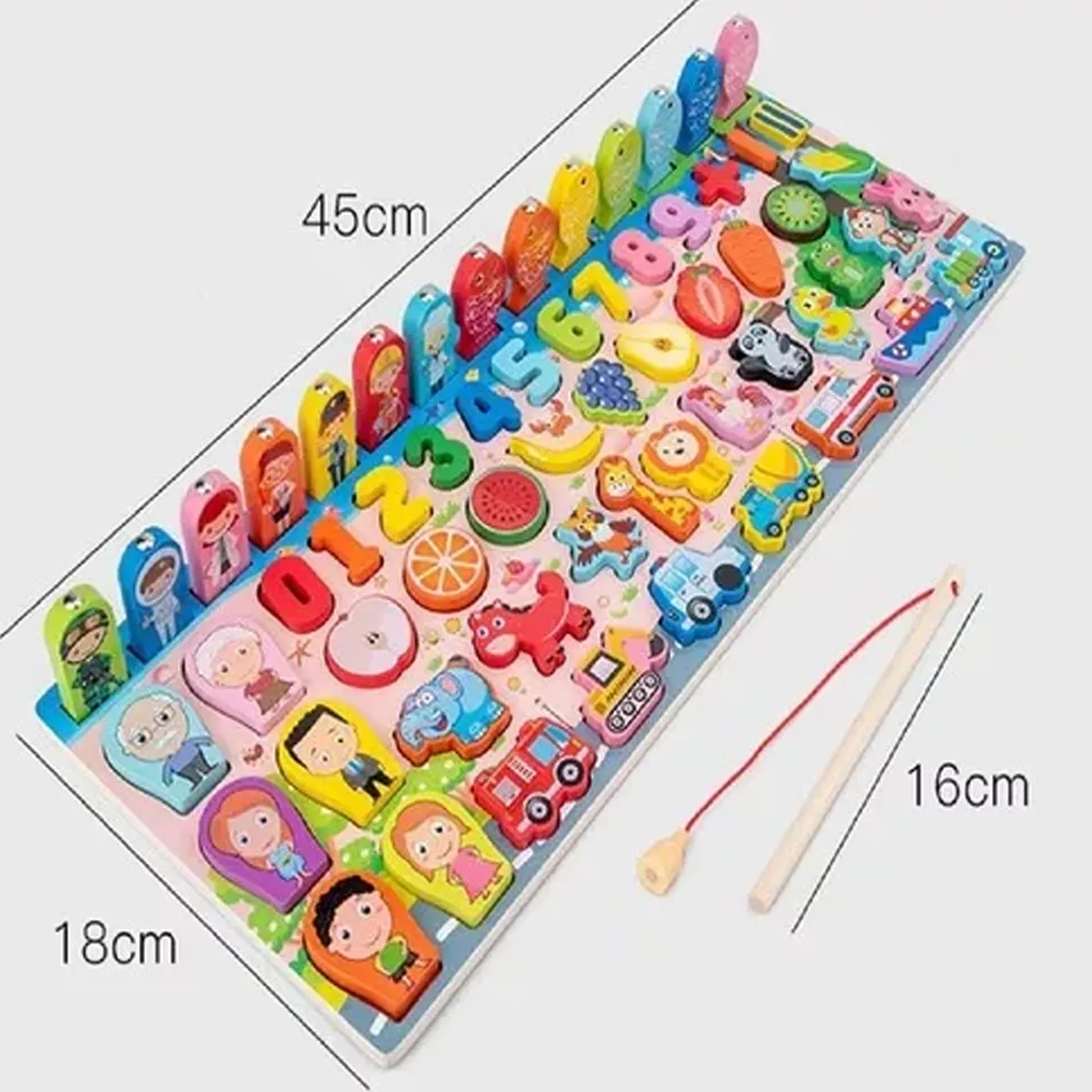 ROMPECABEZAS MULTICOLOR MADERA EDUCATIVA TABLA DIDÁCTICA MONTESSORI - 4