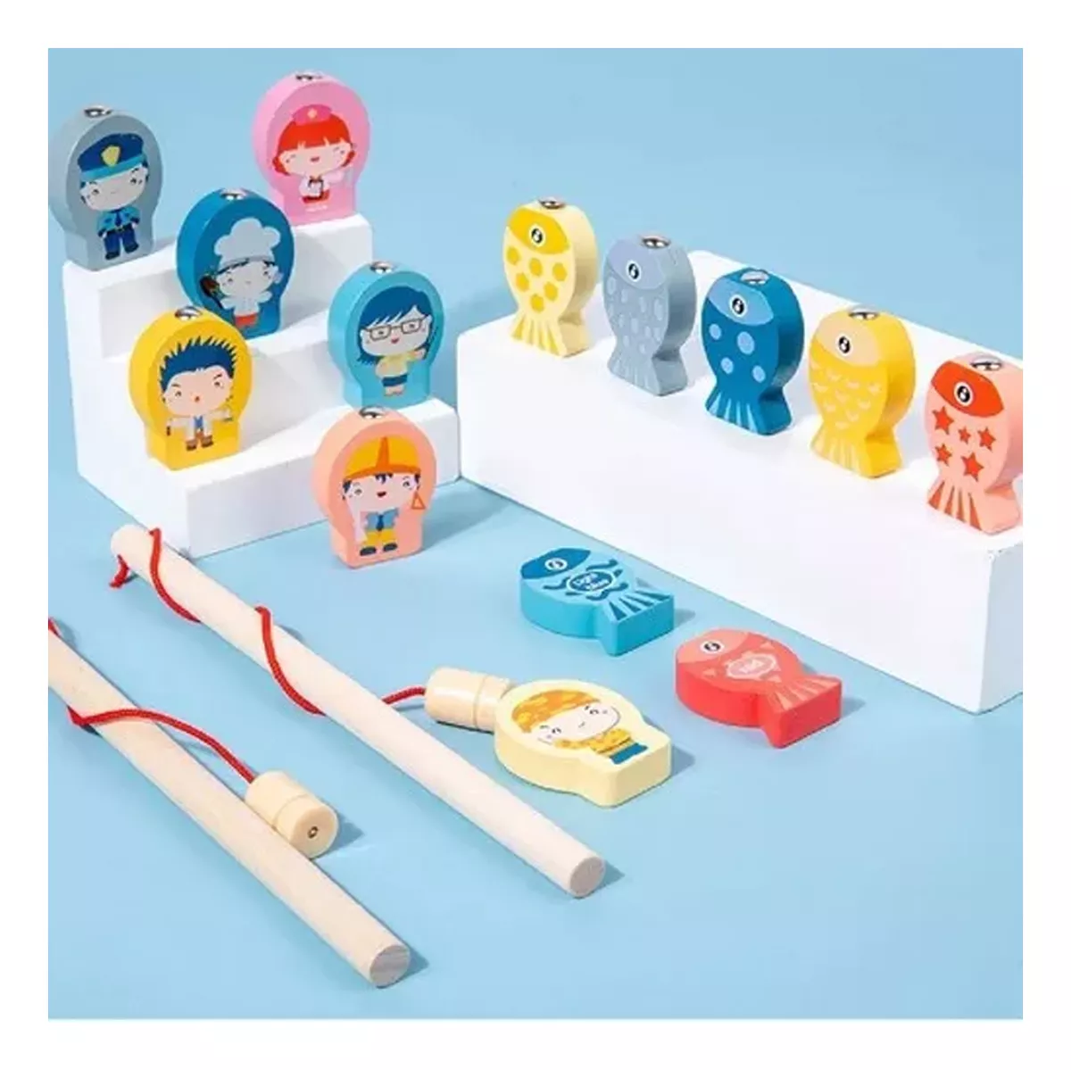 ROMPECABEZAS MULTICOLOR MADERA EDUCATIVA TABLA DIDÁCTICA MONTESSORI - 5