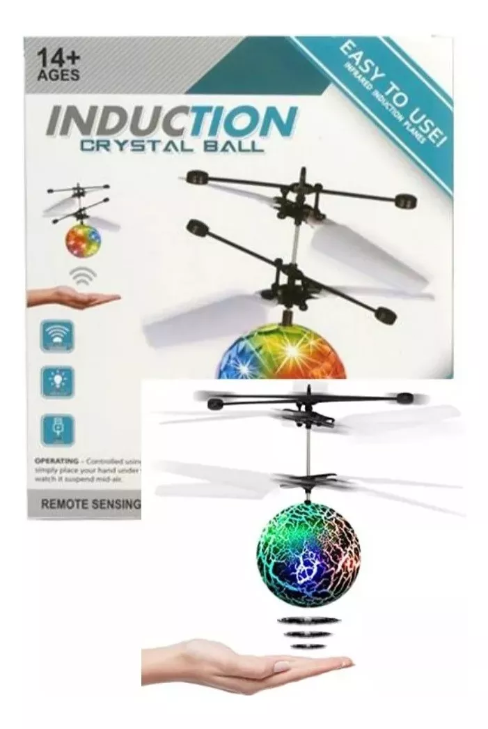 HELICOPTERO DRONE FLYING BALL SENSOR JUGUETE NIÑOS - 5