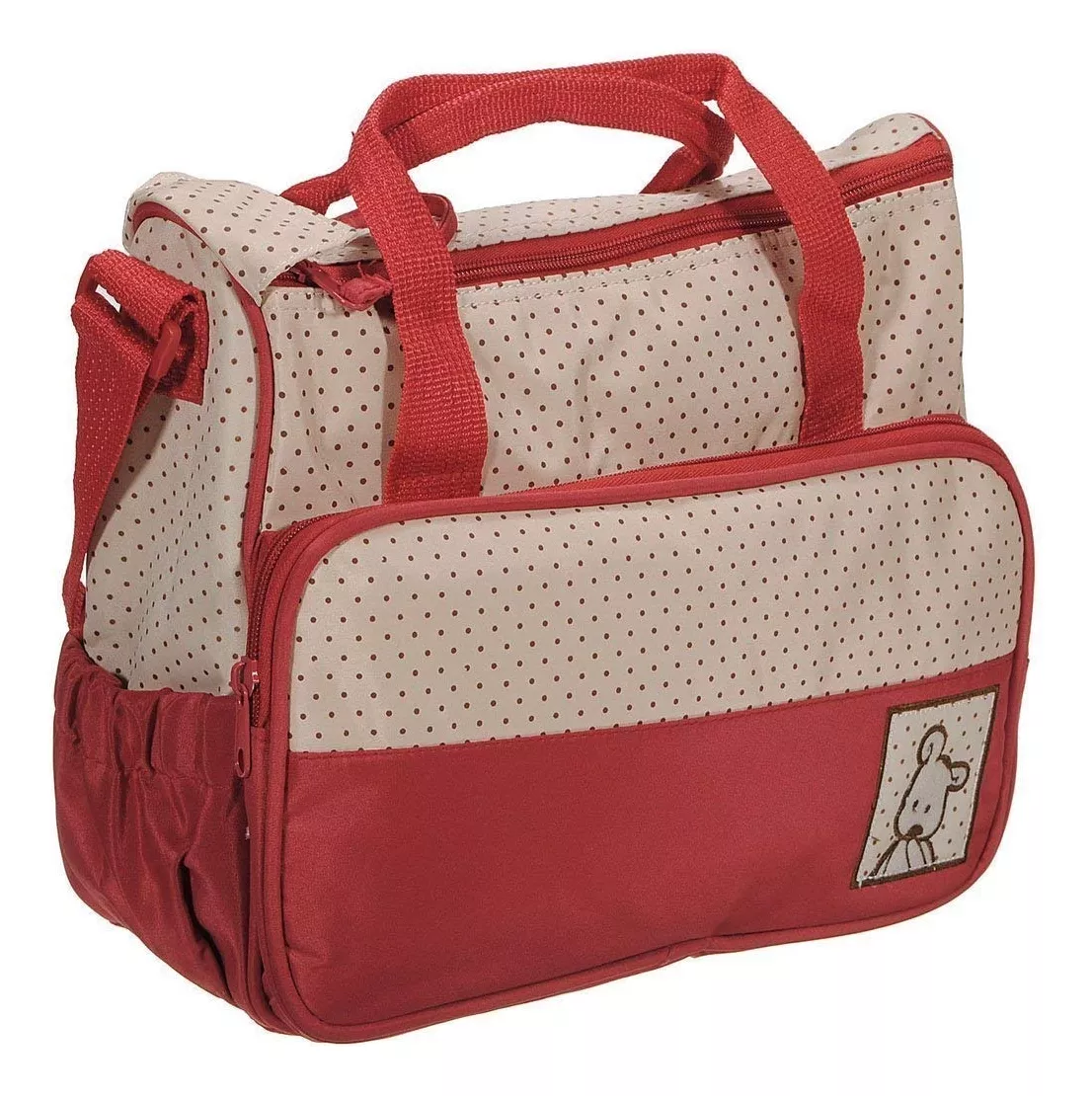 PAÑALERA BOLSO MATERNO PRÁCTICO MODA BEBE PORTÁTIL ROJO - 2