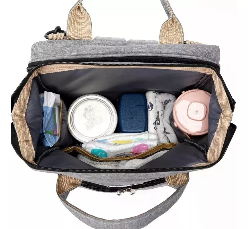 MOCHILA 3 EN 1 PAÑALERA CUNA Y MUDADOR PORTÁTIL PARA BEBÉS ROSA - 3