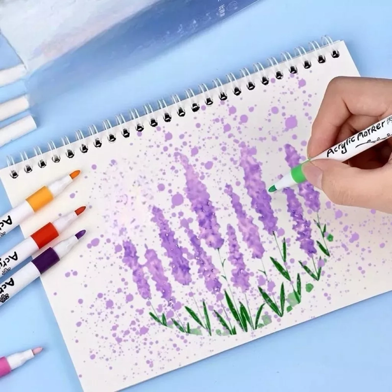 LÁPICES ACRÍLICOS MARCADORES 60 COLORES ACRYLIC PAINT MARKER - 2