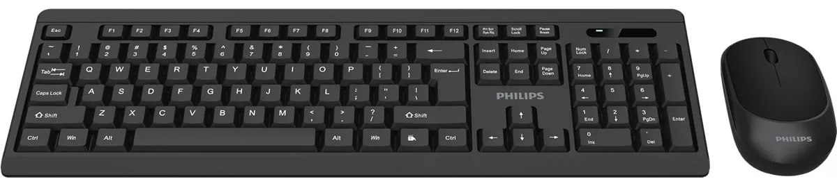 KIT TECLADO CON MOUSE INALAMBRICO PHILIPS C501 COLOR NEGRO - 4