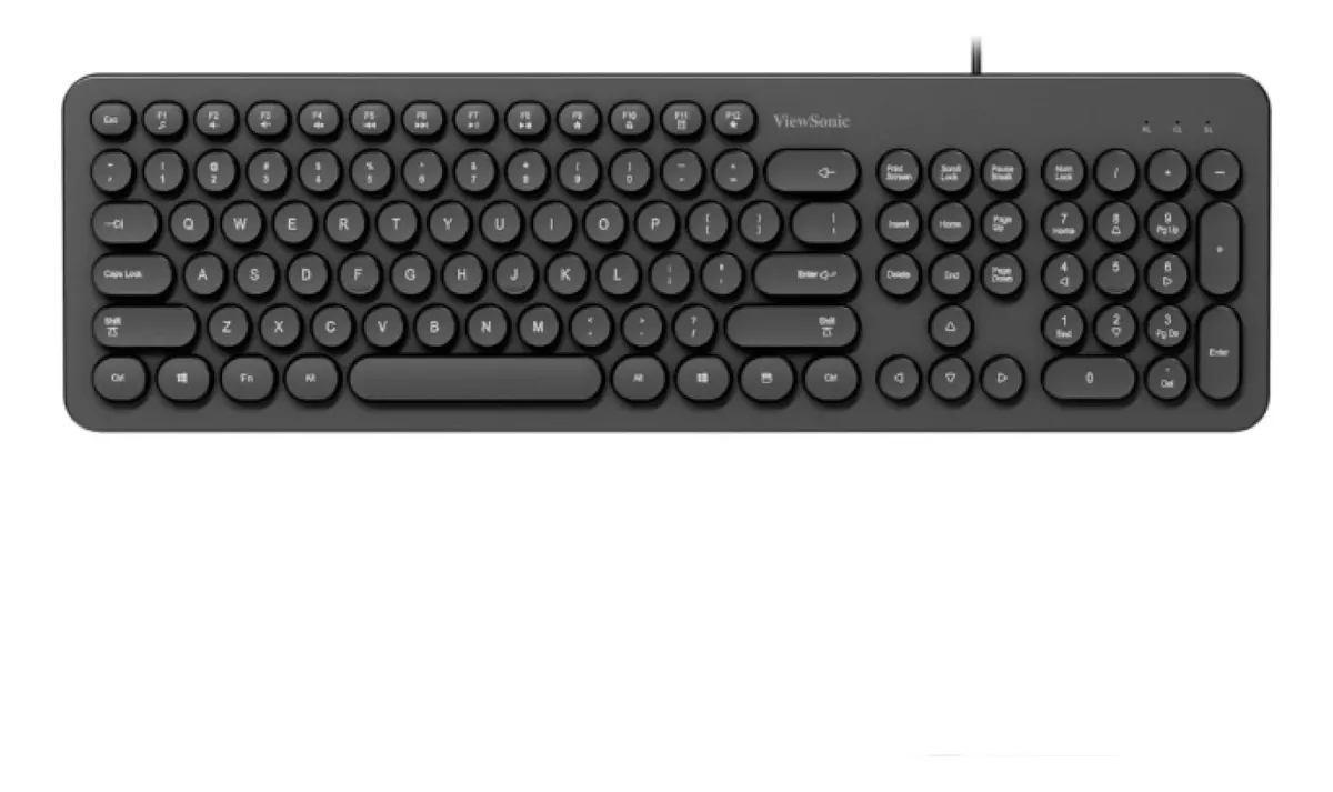 TECLADO USB TECLAS REDONDAS VIEWSONIC KU334 NEGRO - 1