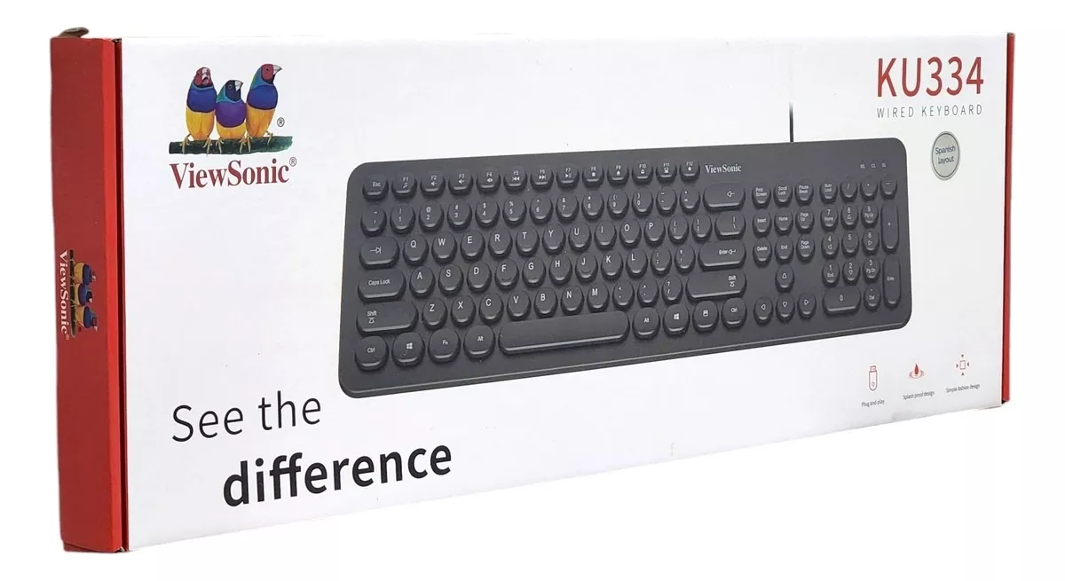 TECLADO USB TECLAS REDONDAS VIEWSONIC KU334 NEGRO - 2
