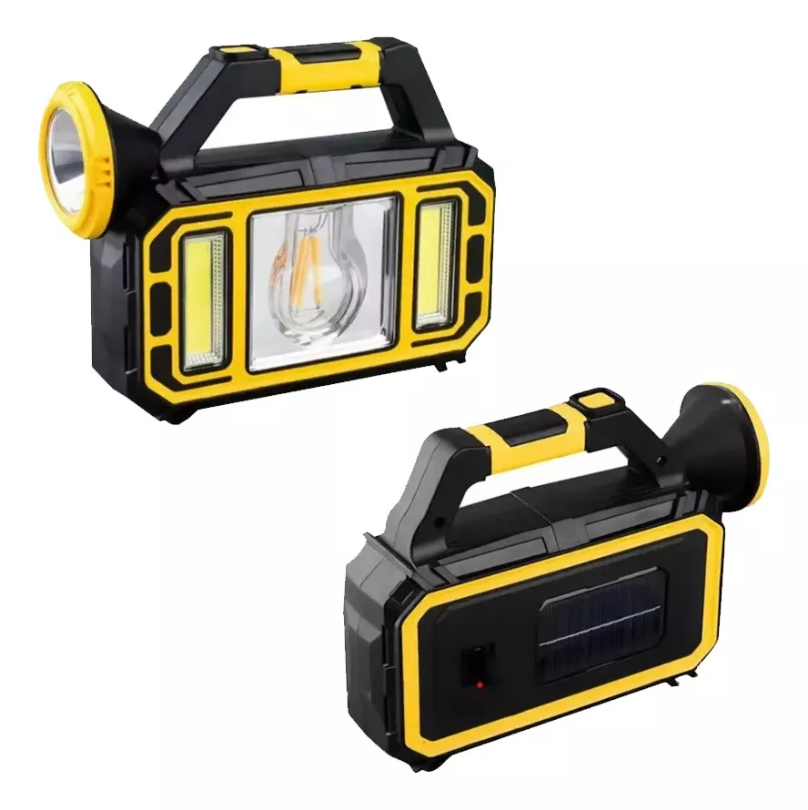LINTERNA LED SOLAR CON 3 MODOS RECARGABLE EMERGENCIA - 1