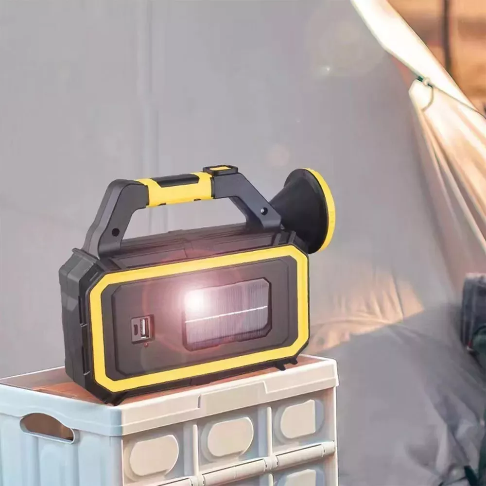 LINTERNA LED SOLAR CON 3 MODOS RECARGABLE EMERGENCIA - 5