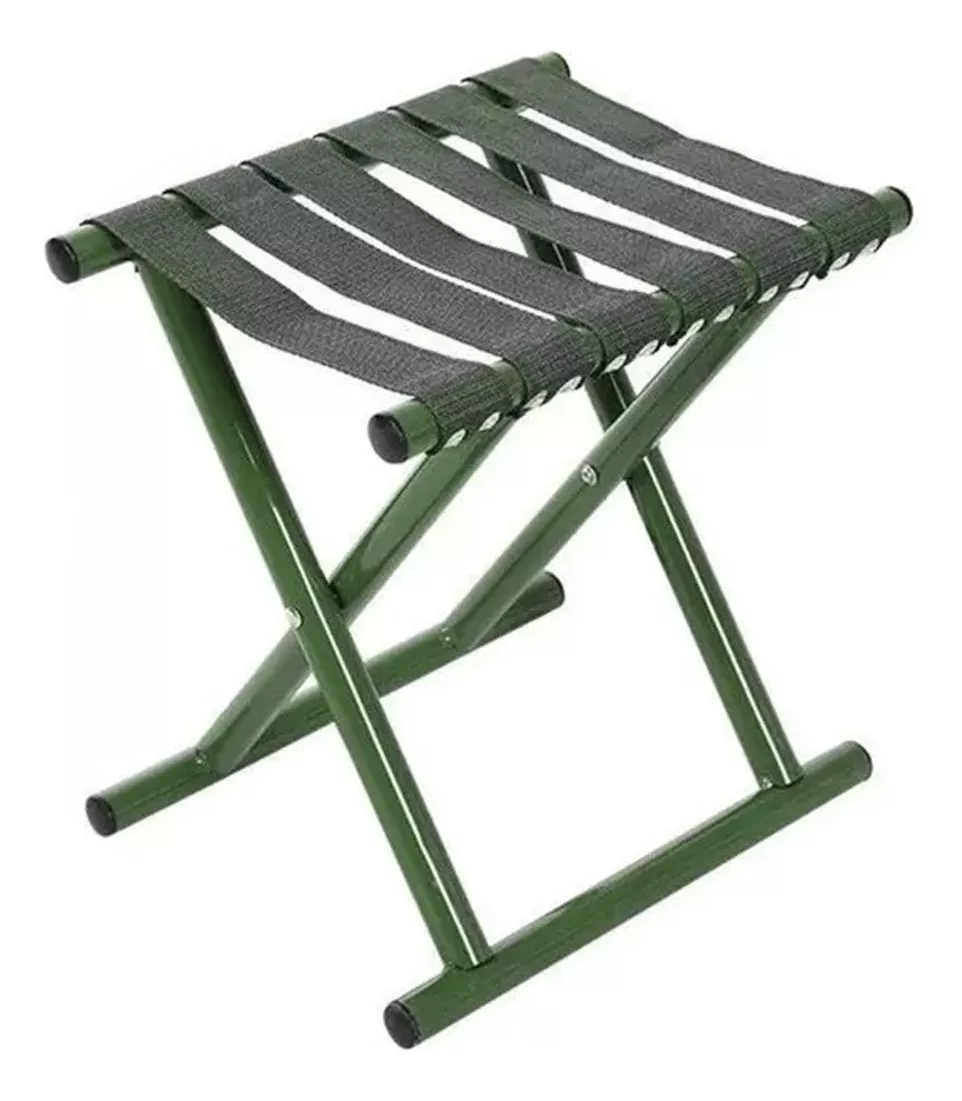 SILLA PORTÁTIL PISO PLEGABLE CAMPING CAZA PLAYA PESCA 33 CM - 1